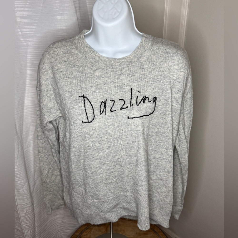 J. Crew Women’s “Dazzling” Gray Pullover Sweater